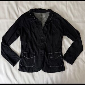 Majestic Filatures Paris Dark Gray Cotton Cashmere Blend  Lightweight Blazer